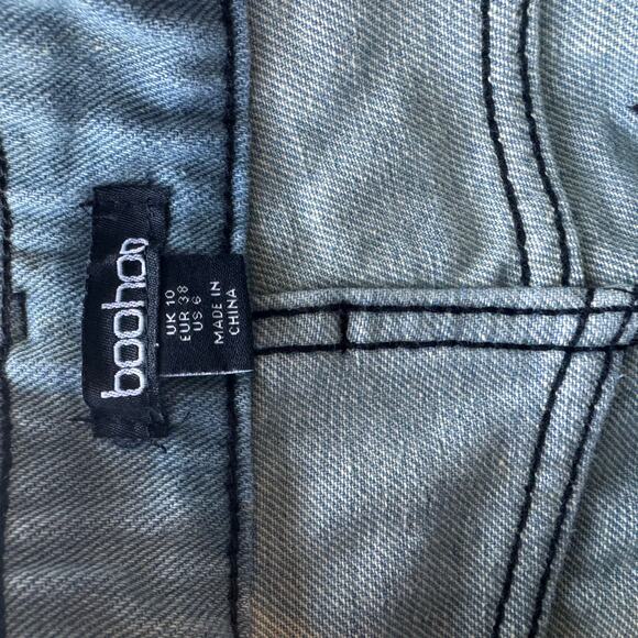 Bohoo Black lace overlay high rise straight leg pants dark coquette romance - Picture 7 of 9